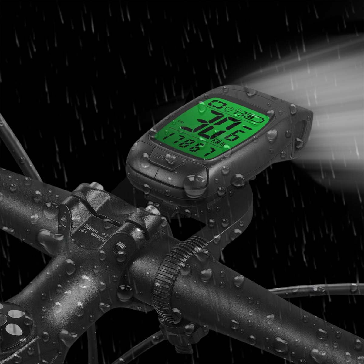 Wireless Tachimetro Bici Luci LED Campanello Impermeabile IPX5 Computer Bicicletta Ricaricabile 3 in 1