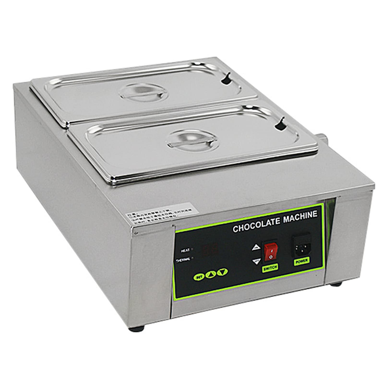 AYCDL Chocolate Tempering Machine, Electric Commercial Food Warmer, Temperature Control, for Chocolate/Milk/Cream/Soup Melting and Heating,D,B