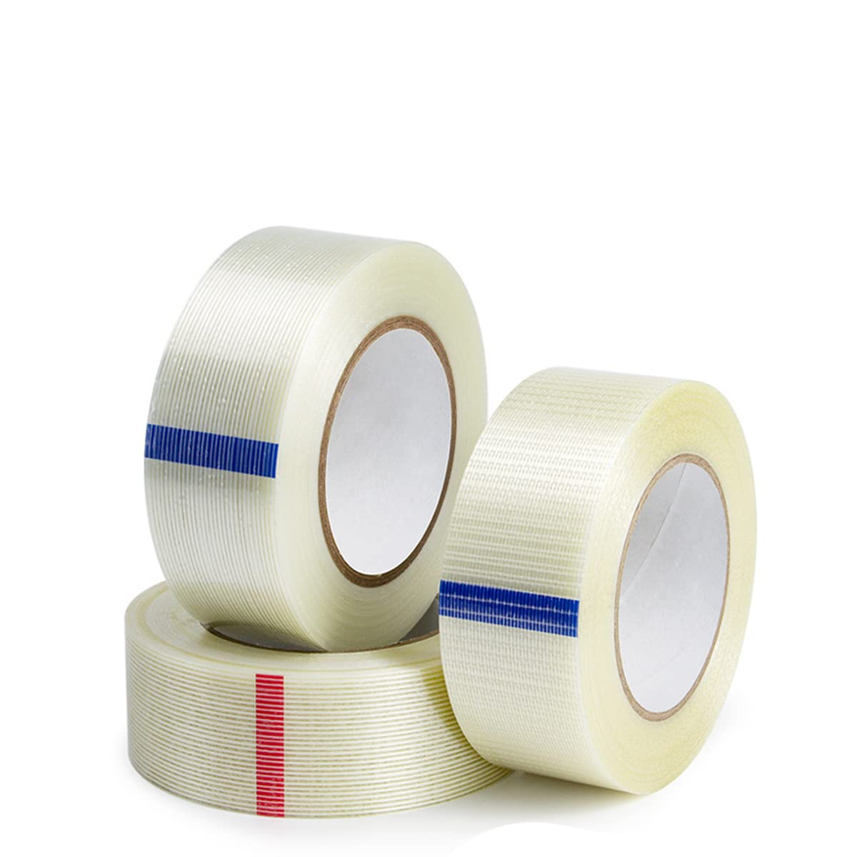Unifizz Fiber Filament Tape 45MMx50M Transparent Tape Reinforced Packing Tapes Grid, 1 Roll - Image 4