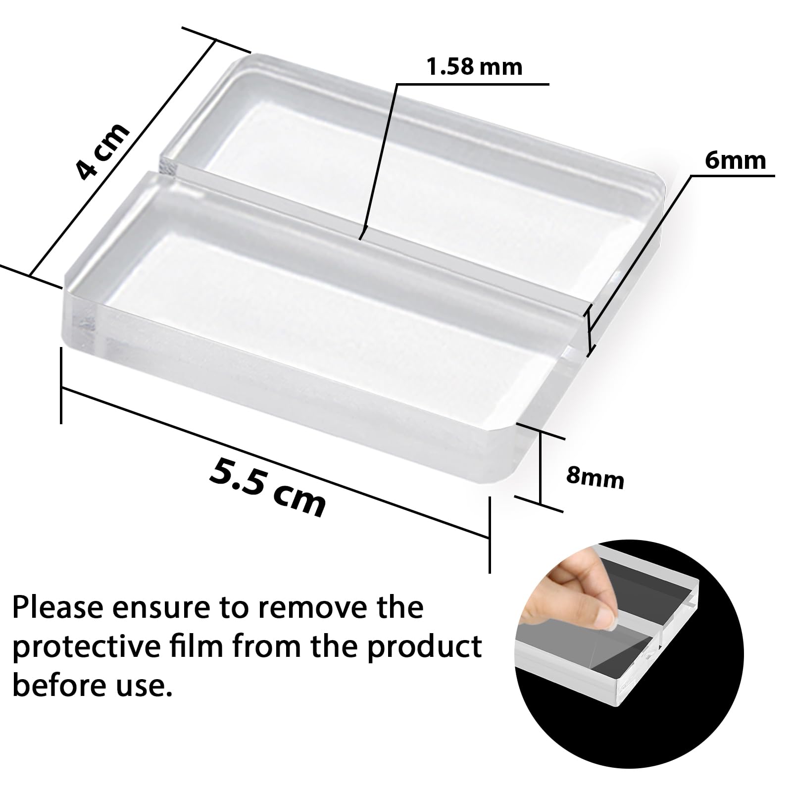 Mutualsign Acrylic Sign Holder 25 Pcs 5.5cm Place Card Holders Slim Slot Clear Acrylic Card Stands for Message Display Menu Cards - Image 3