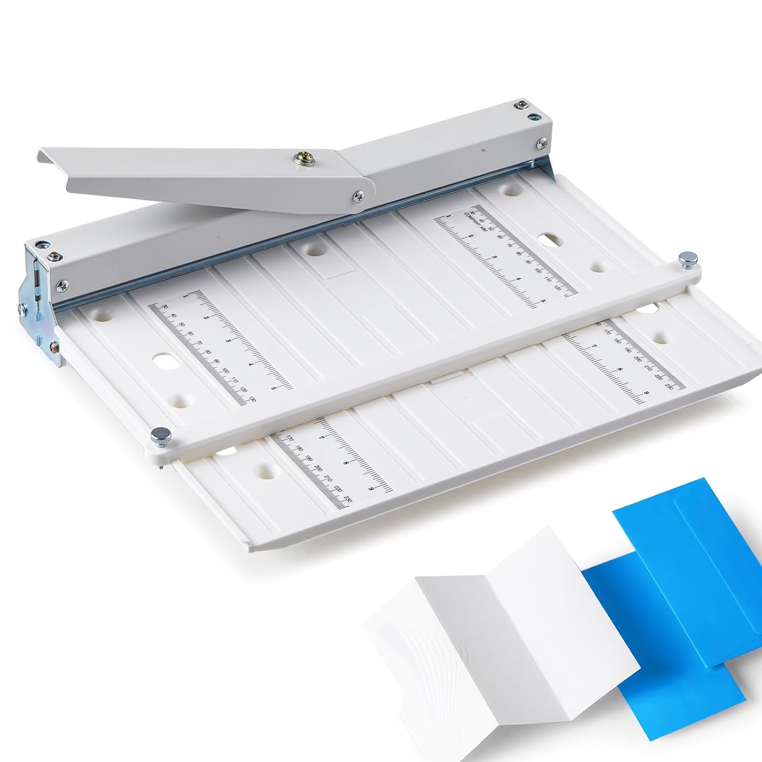 WHOOLEFUN Foldable Manual Creasing Machine, A3/A4/A5 Paper Folding Machine with Scale, Groove Depth 0.8mm, Up To 300gsm, for DIY Invitations Greeting Cards, Covers