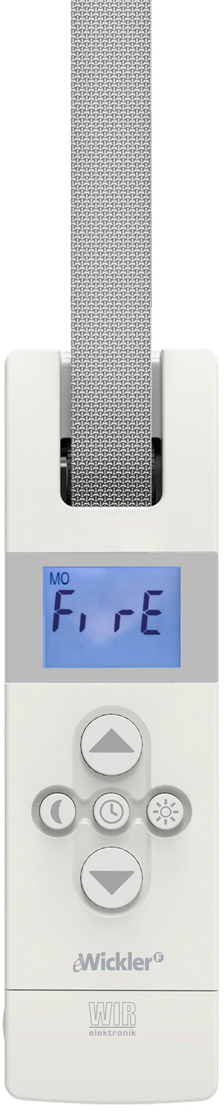 WIR elektronik, eWickler Comfort, eW820-f, Elektrischer Gurtwickler, Display, Rauchwarnmelderauswertung, für 23mm Gurtband, Unterputz, Zugkraft 50kg, feste Fahrtzeiten einstellbar, inkl. Netzstecker