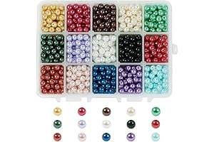 Pandahall 6mm Satin Ornament Balls: 1050-Piece Jewelry-Making Essentials