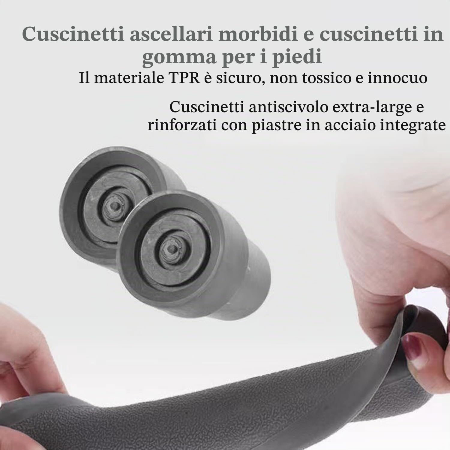 Stampelle Ascellari Pieghevole,Sottobraccio Stampelle,Bastone Universale In Alluminio,Con Imbottitura Morbida,Regolabile Da 98 a 158 Cm,Ausiliario Per Persone Con Difficoltà Motorie(Coppia)