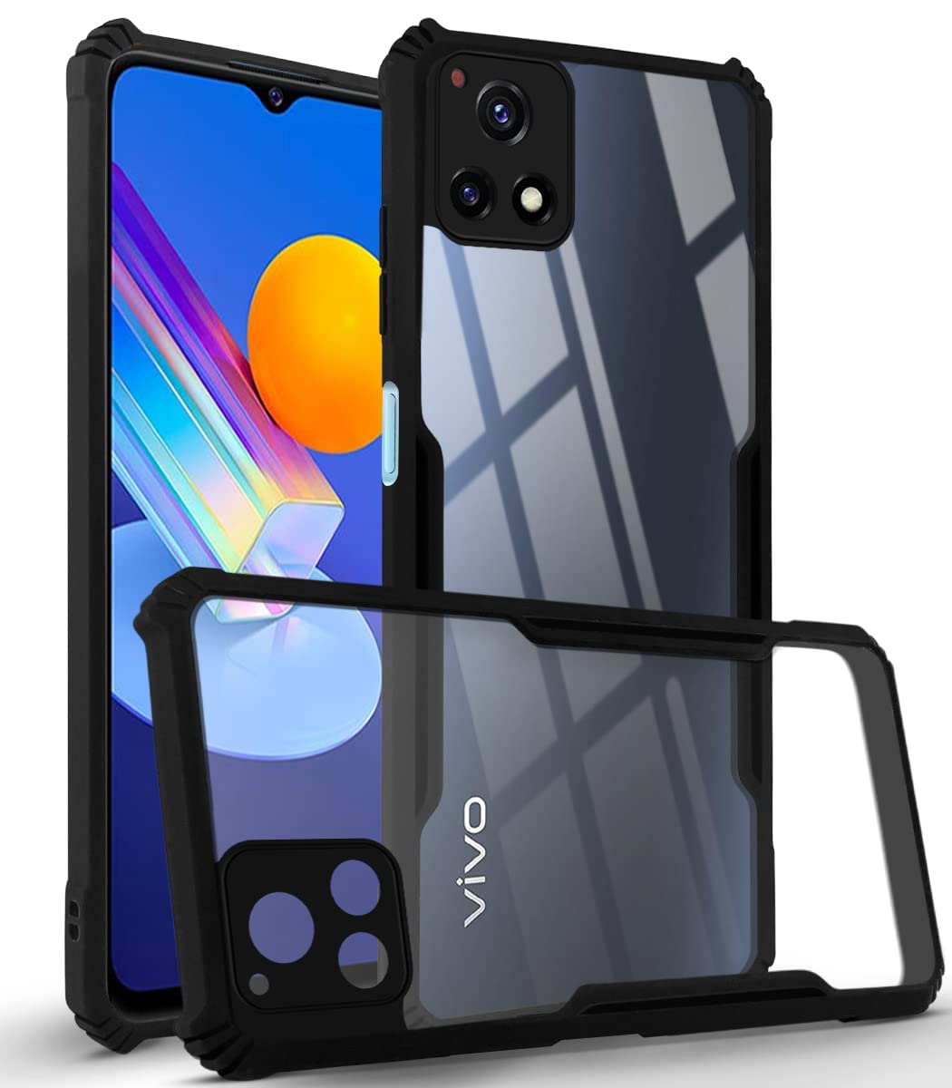 Jkobi Back Cover Case for Vivo Y72 5G (Shockproof with Polycarbonate Clear Panel | Professional Black) (B0CBV3JYVN) Amazon Price History, Amazon Price Tracker