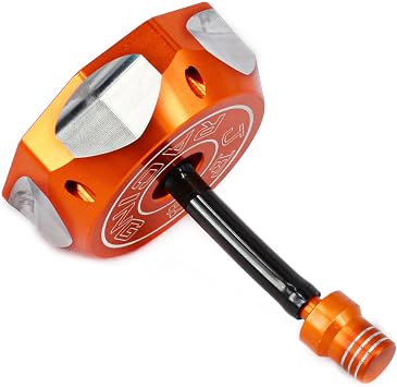 Motorcycle Gas Cap, CNC Aluminum Gas Fuel Tank Cap with Air Vent for XR/CRF 50 Style and Clone Chinese Pit Bike, Orange