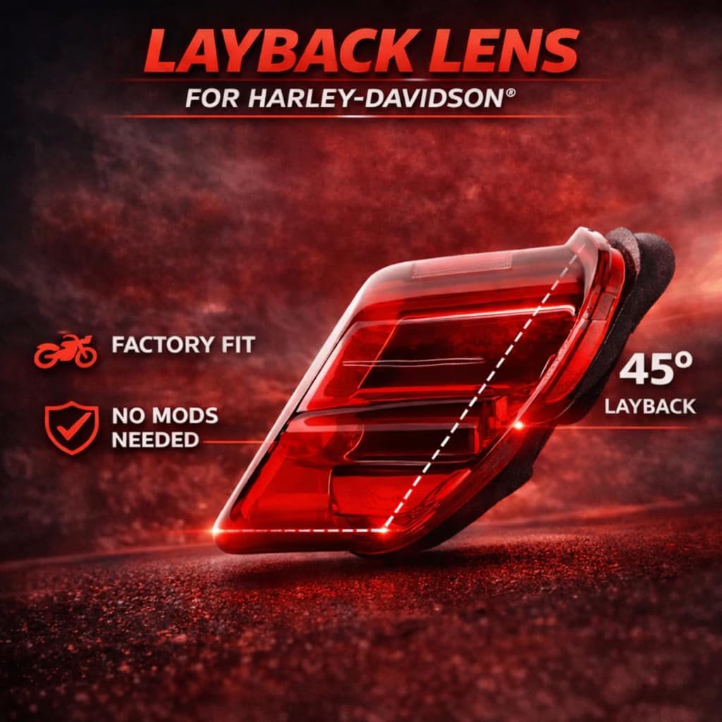 Eagle Lights Red Strobing LED Tail Light Upgrade for Harley Davidson - No Window