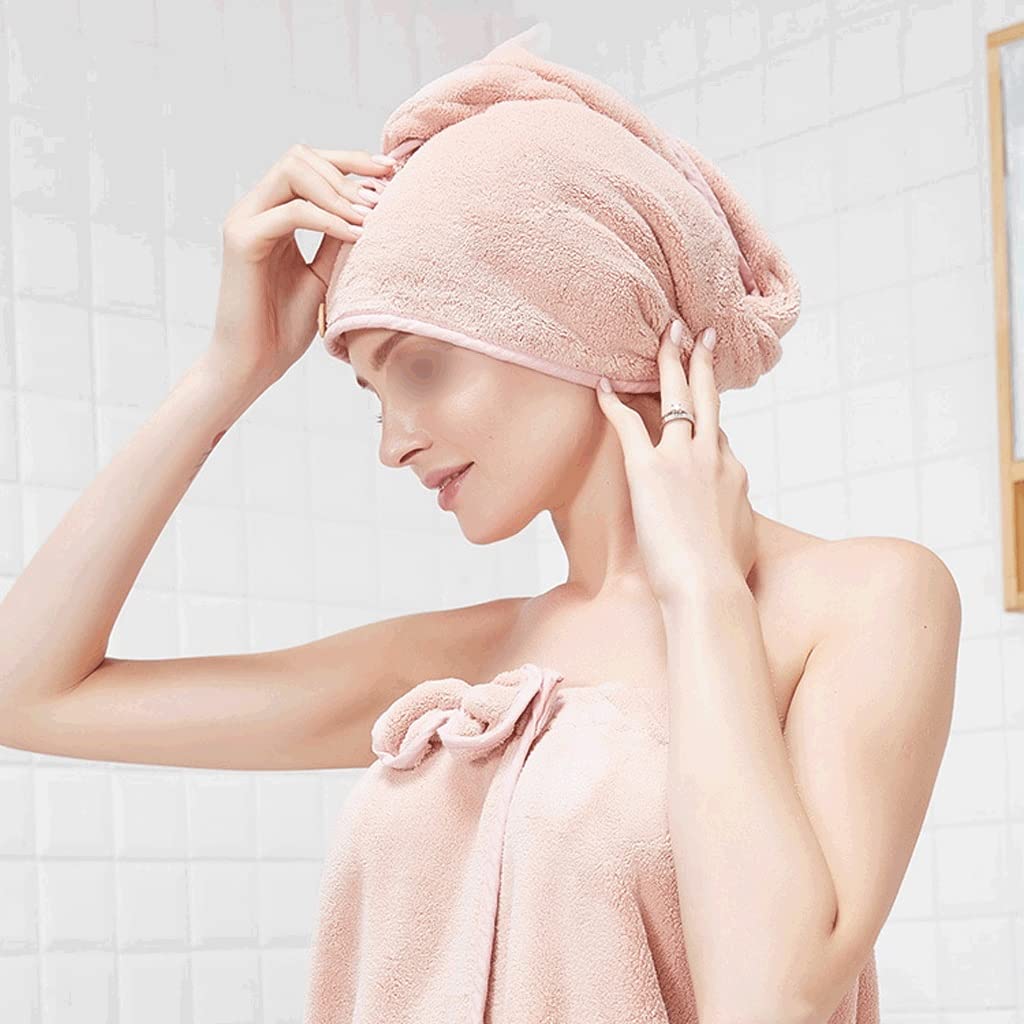 VIDI Dry Hair Cap Coral Velvet Triangle Edging Thickened Women's Bibbing Towel
