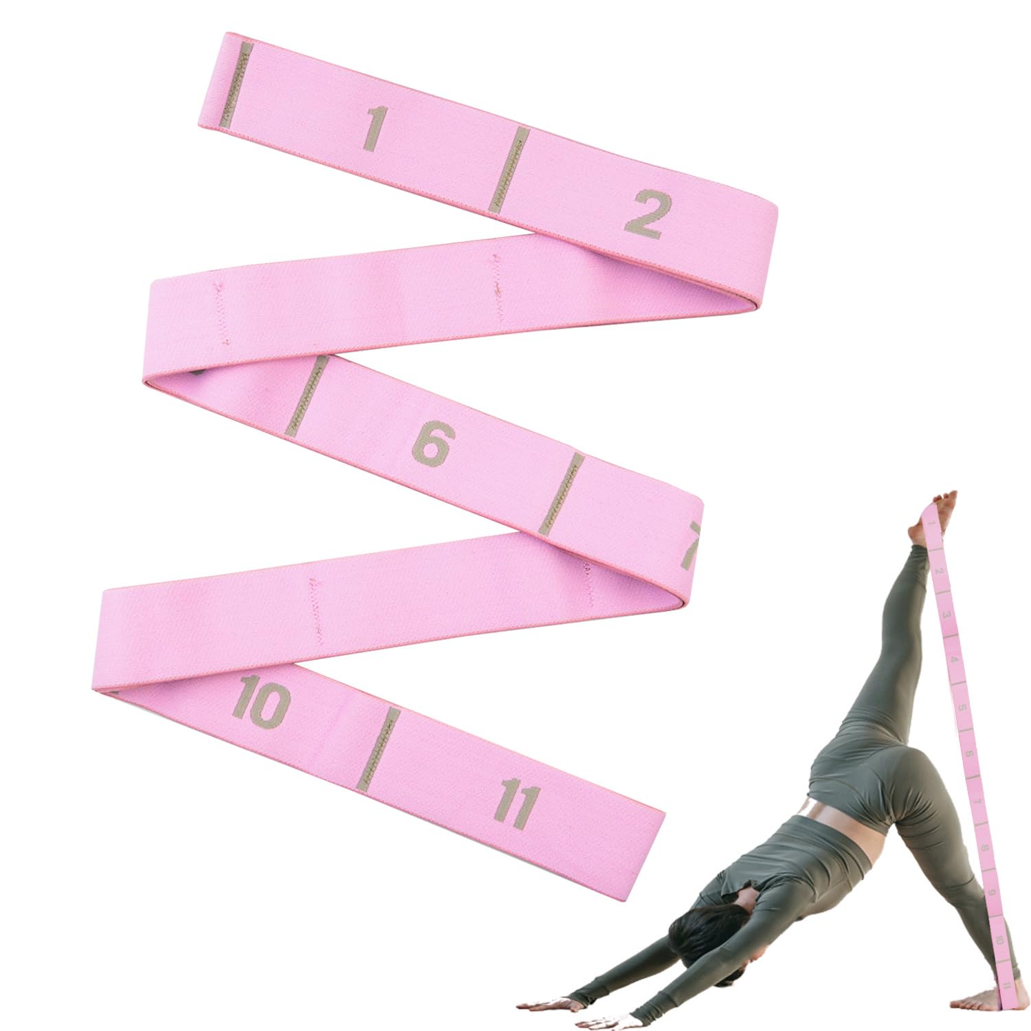 Elastico Fasce di Resistenza,Yoga Stretching Band, Fitness Elastici e bande Yoga per Pilates, Fitness, Stretching, Allenamento, Danza