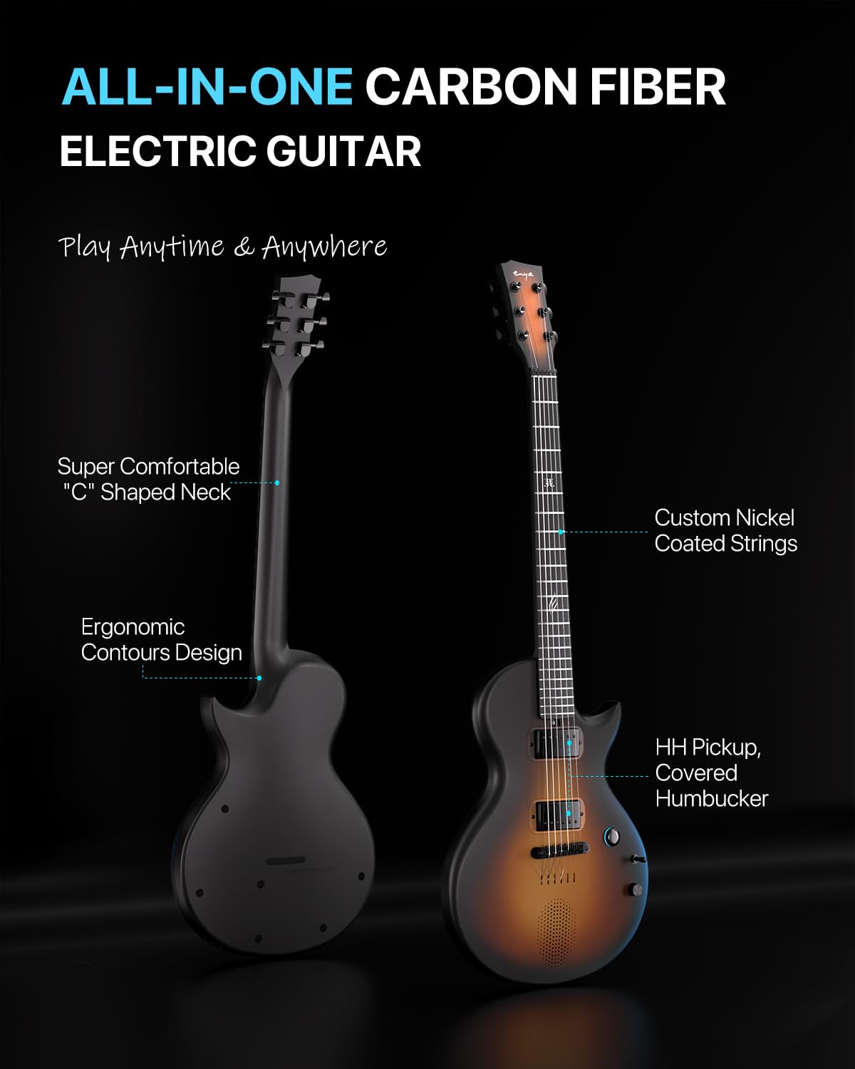Amazon.com: Enya Electric Guitar Jack Signature Sonic JT Smart