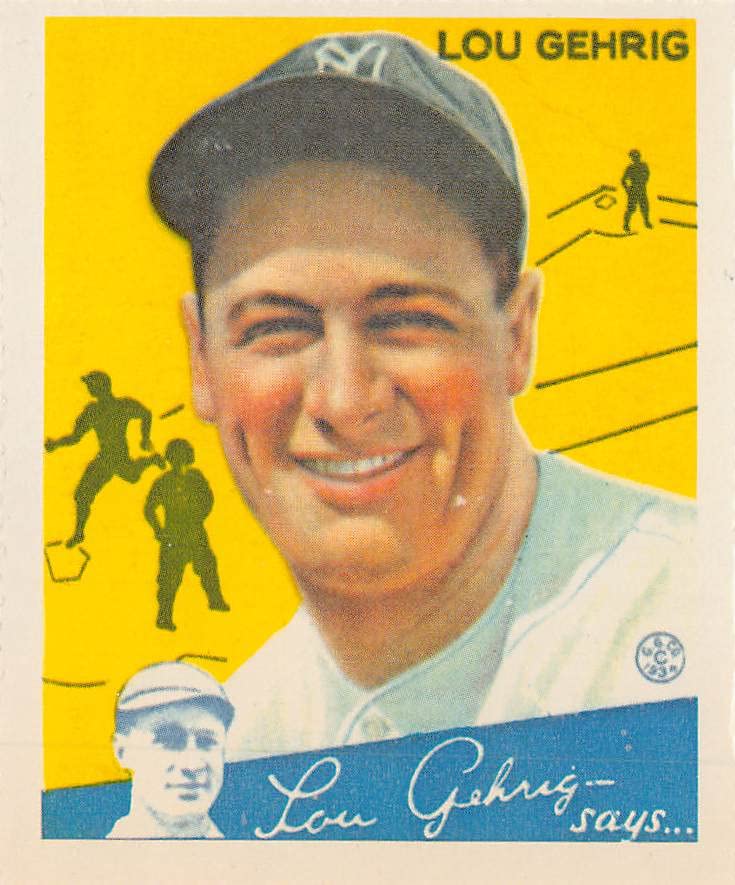 Amazon.com: Lou Gehrig baseball card 1977 Dover Reprint #37 1934