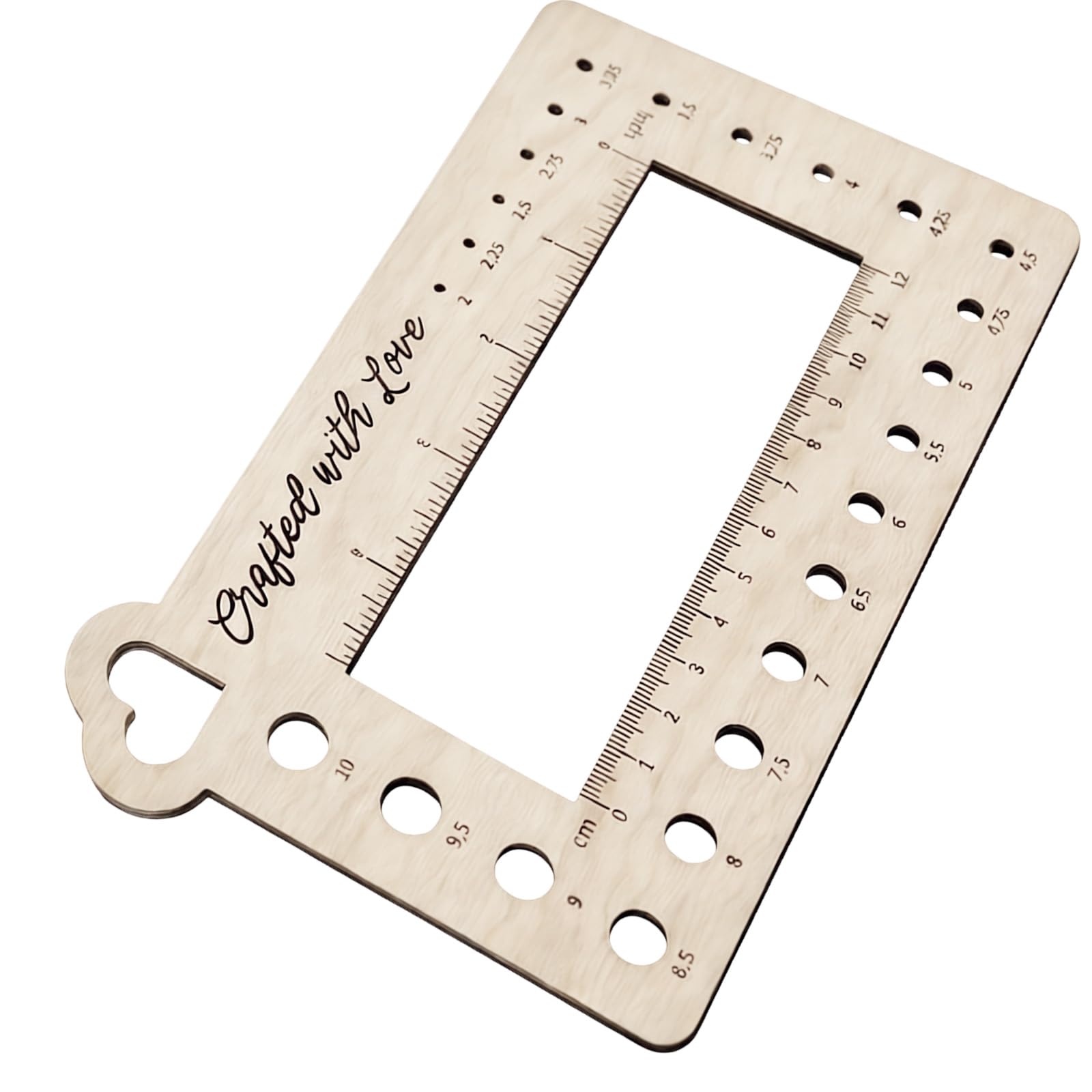 Premium Wooden Knitting Measuring Tool Crochet Stitching Counter for Crochet Enthusiasts and Fiber Artists Ruler Gauge