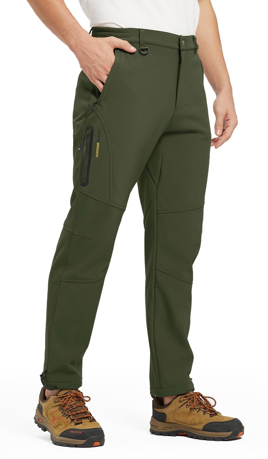 Rdruko Wanderhose Herren Skihose Wasserdicht Softshellhose Gefüttert Winddicht Thermohose Winter Outdoorhose Snowboardhose Trekkinghose