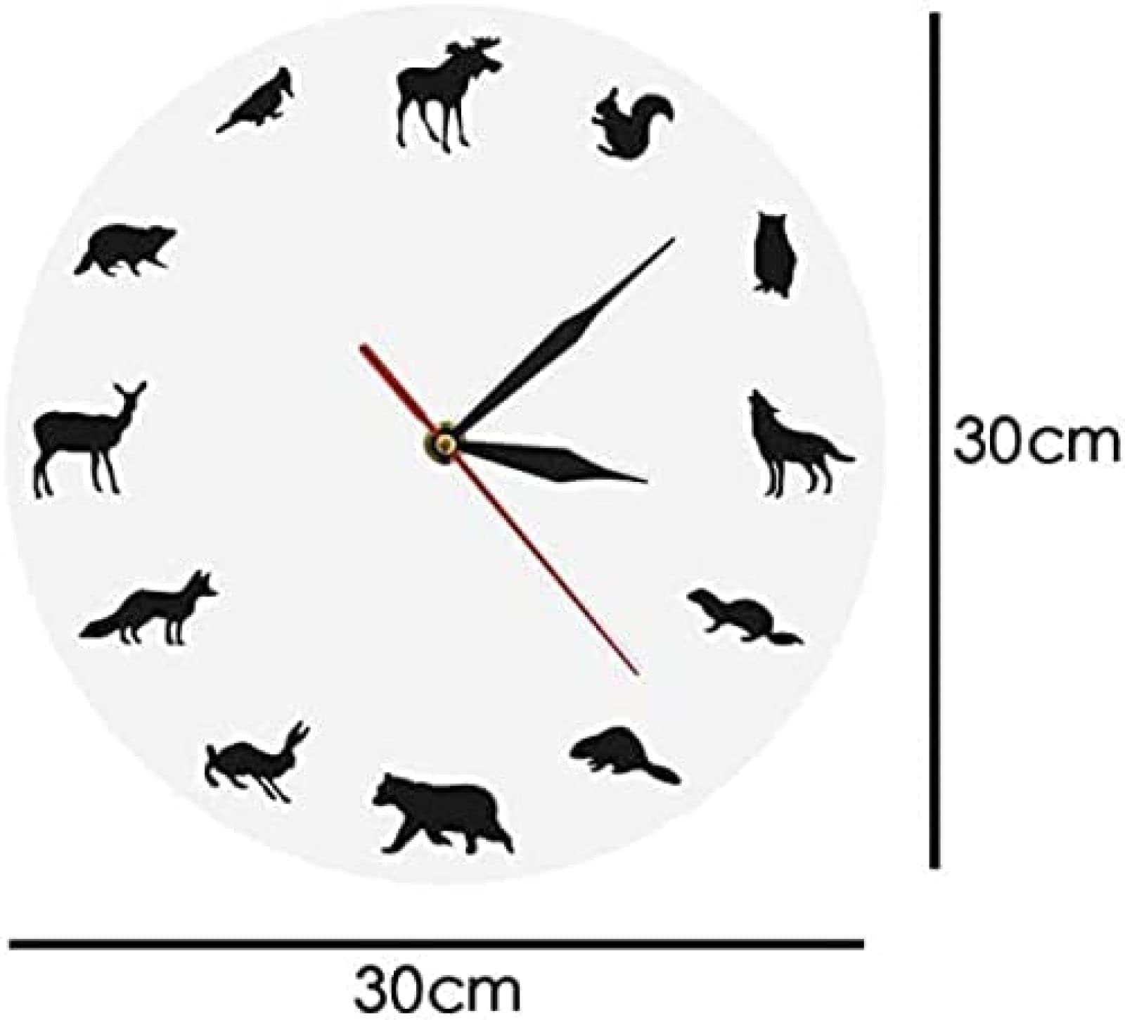Amazon.co.jp: 壁掛け時計サファリ動物壁掛け時計ウッドランド