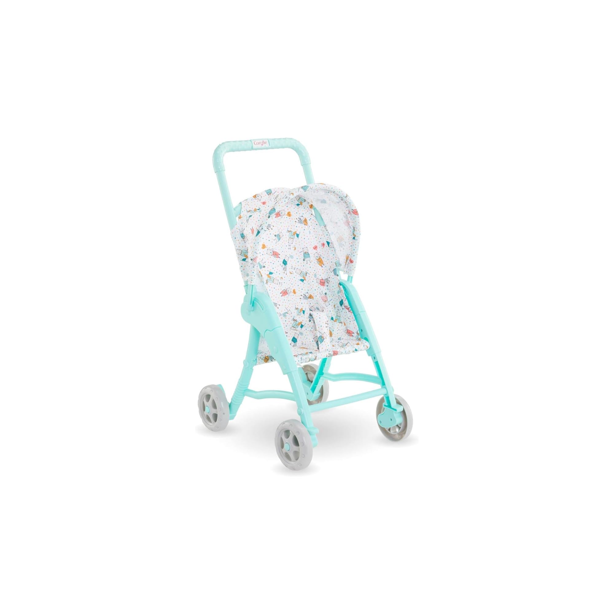 CorolleMon Premier Poupon Baby Doll Stroller - with Folding Canopy fits 12" Dolls 12" Stroller
