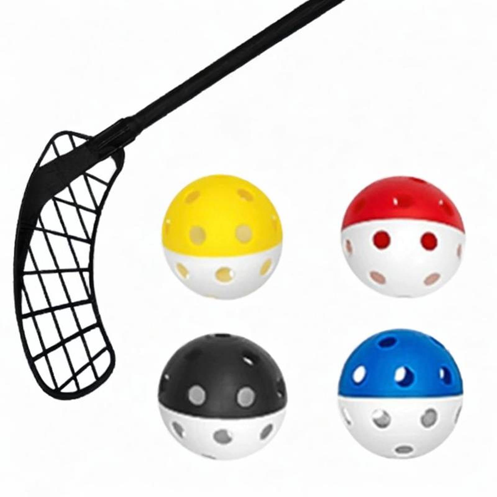 Lot de 4 Balles de Sol Unihockey Portables à 26 Trous, Idéales pour La Compétition, L'équipement, Les Joueurs et L'entraînement en Gymnastique