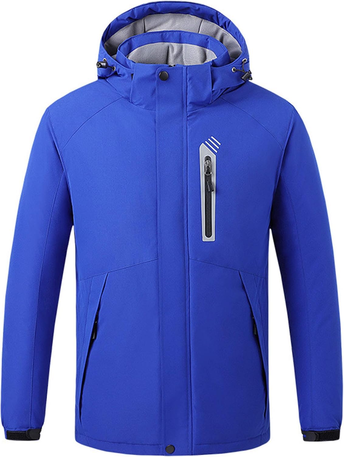 Manteau chauffant hiver homme veste USB bleu imperméable pour marche et moto