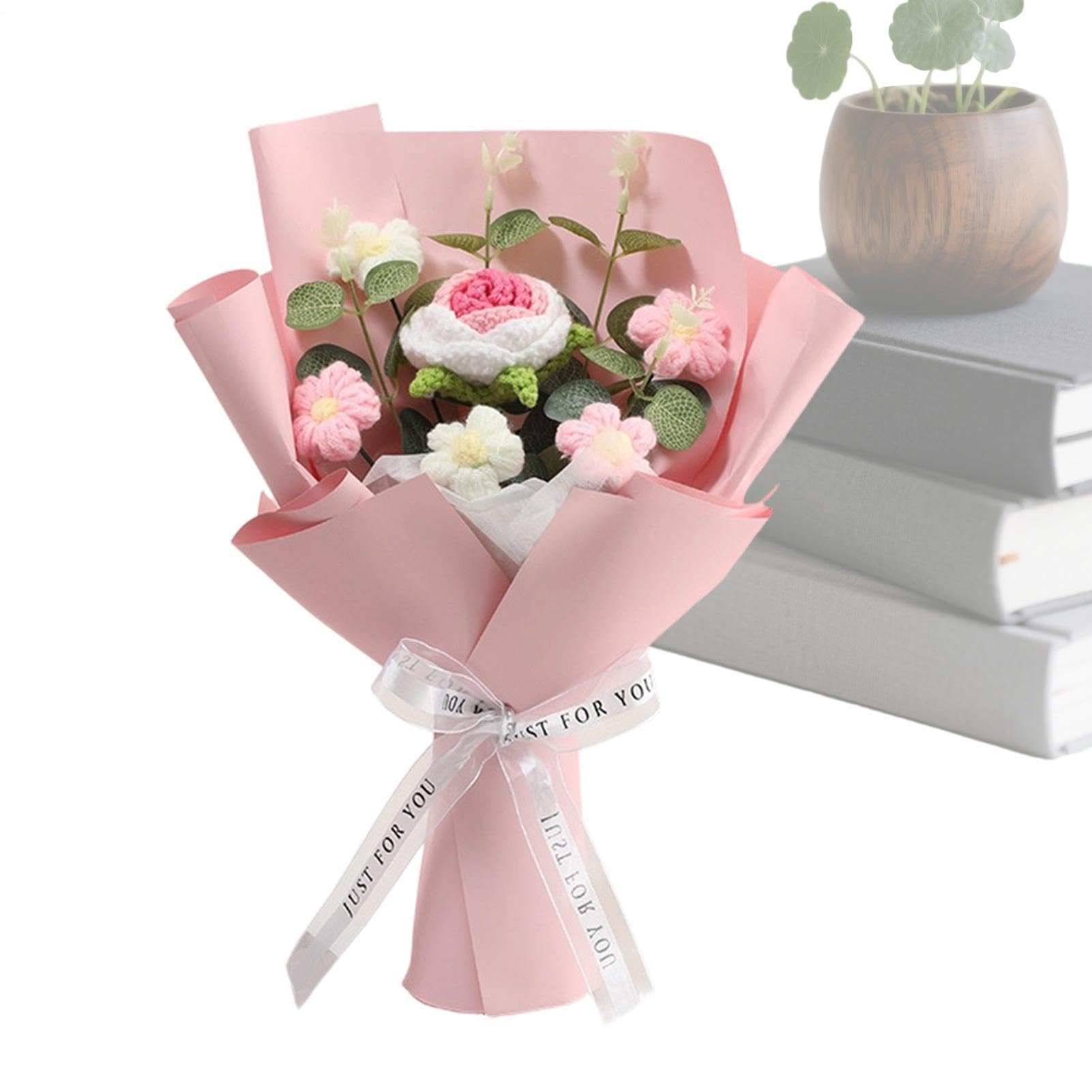 Arrangement décoratif fait à la main et bouquet de fleurs en fil pour anniversaire et Pâques