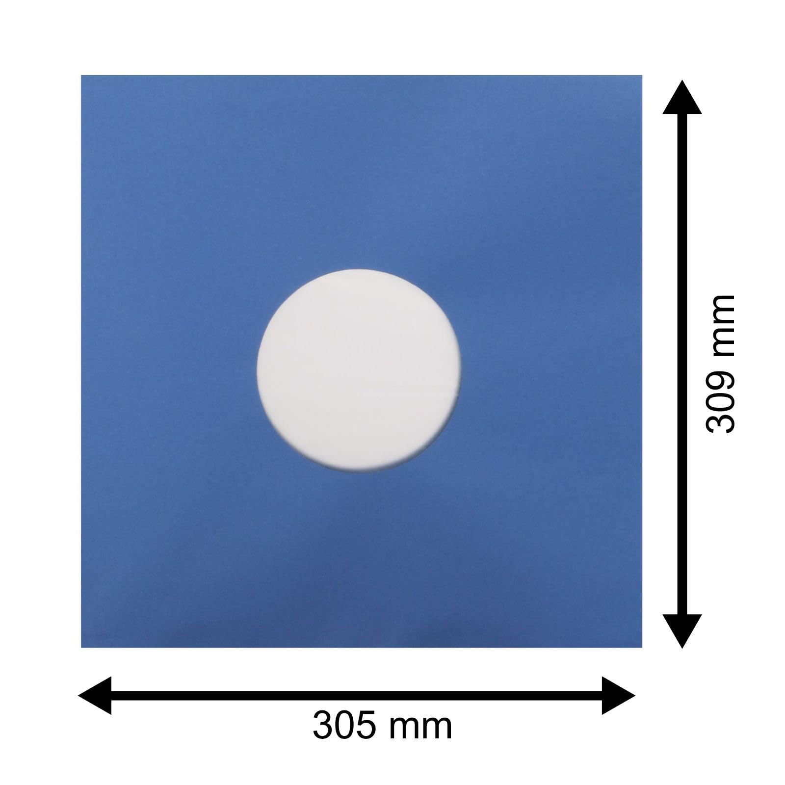 Mari-Medienverpackungen 500 St. Blaue Innenhüllen für Langspielplatten Maxi Single Vinyl Schallplatten 309x301/304 mm gefüttert 80 gr. Premiumpapier