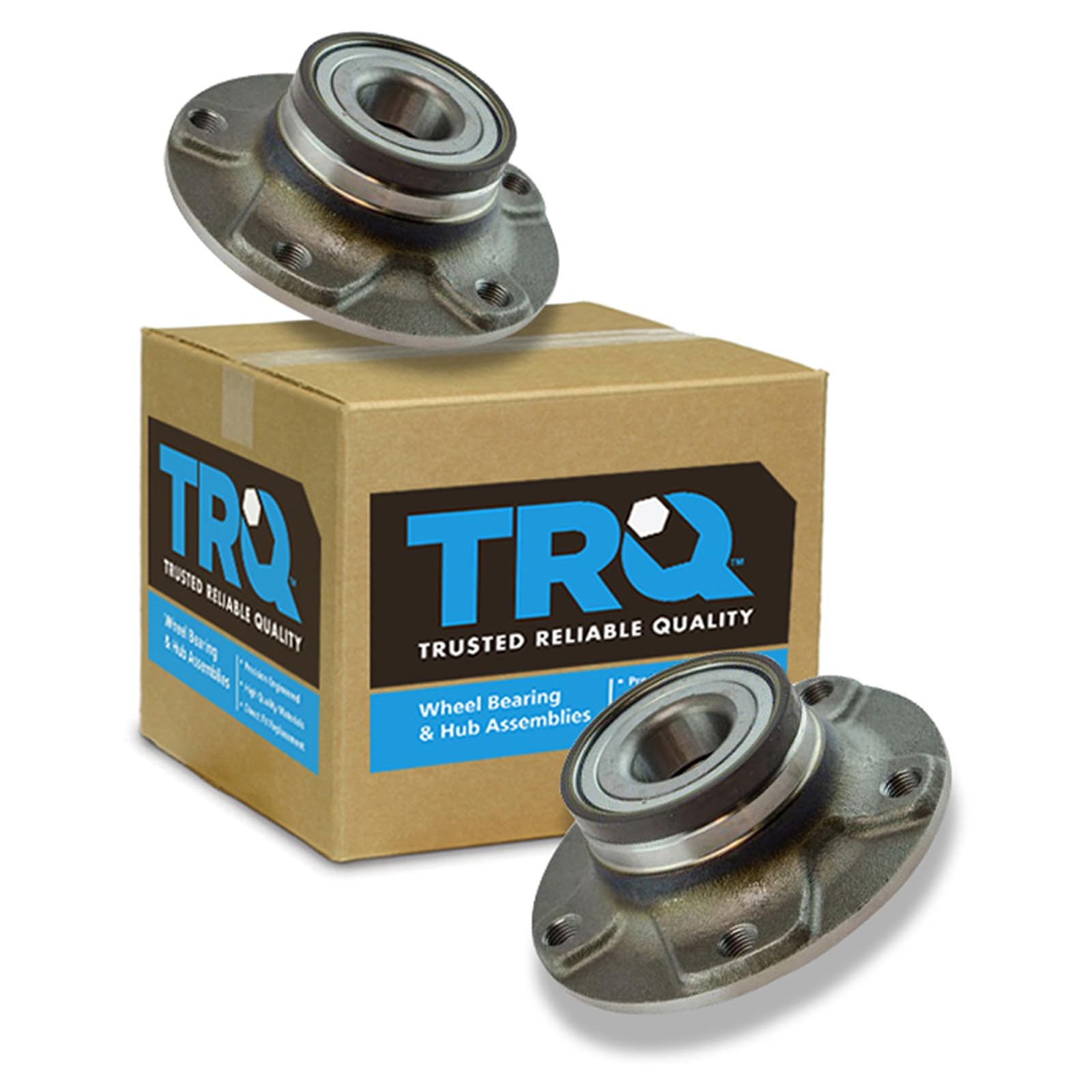 TRQ 2 Piece Rear Passenger Side Driver &amp; Passenger Side Wheel Bearing &amp; Hub