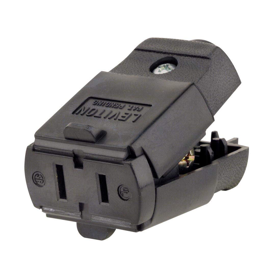 Leviton 102-EP 10 Pack 15Amp 125V Straight Blade Residential Grade, Black