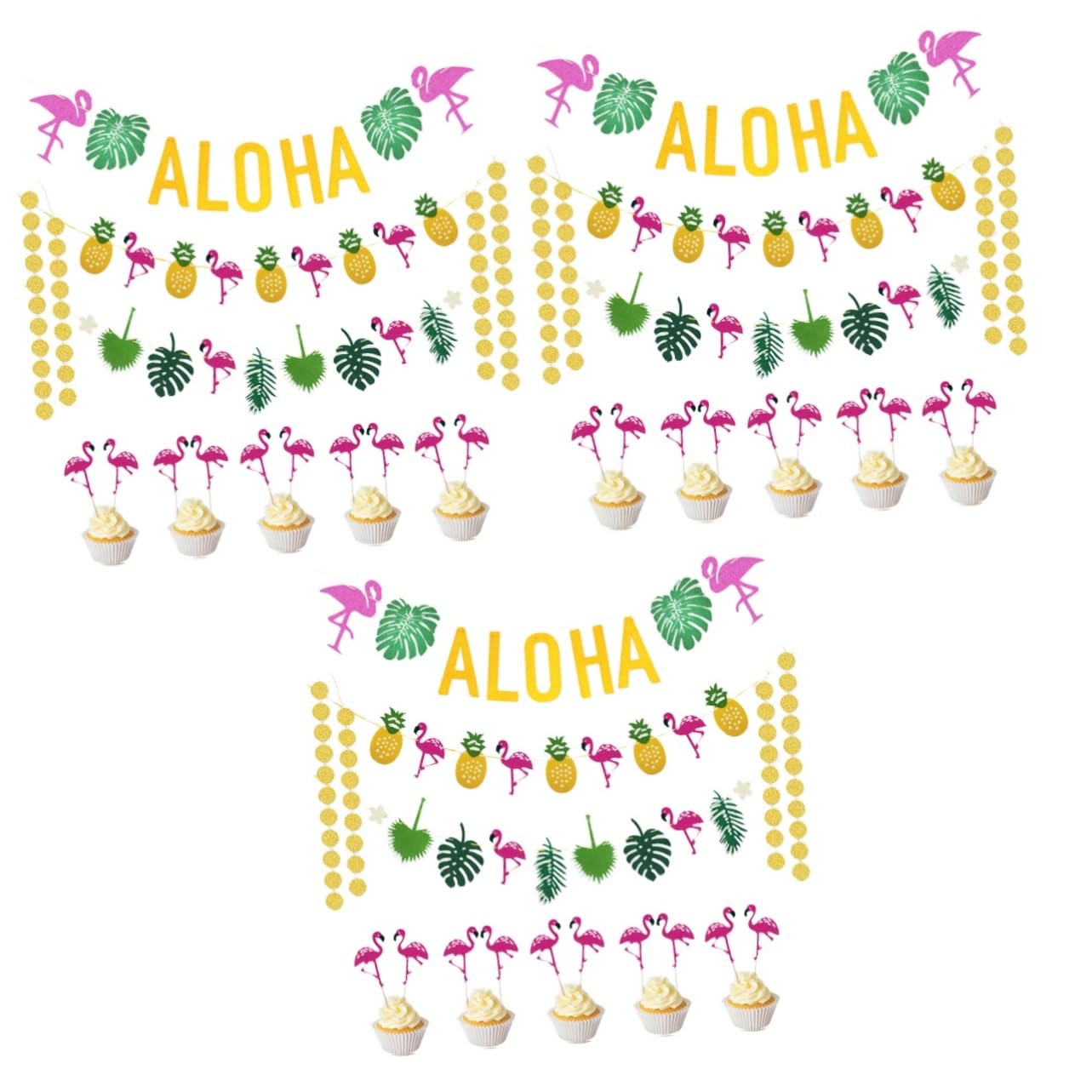 Toyvian 3stücke Hawaiian Party Deko Mit Aloha Girlande Tropischen Accessoires Und Bunten Anhängern Für Sommerfeste Gartenpartys Und Strandveranstaltungen Teiliges Für Fröhliche Feiern