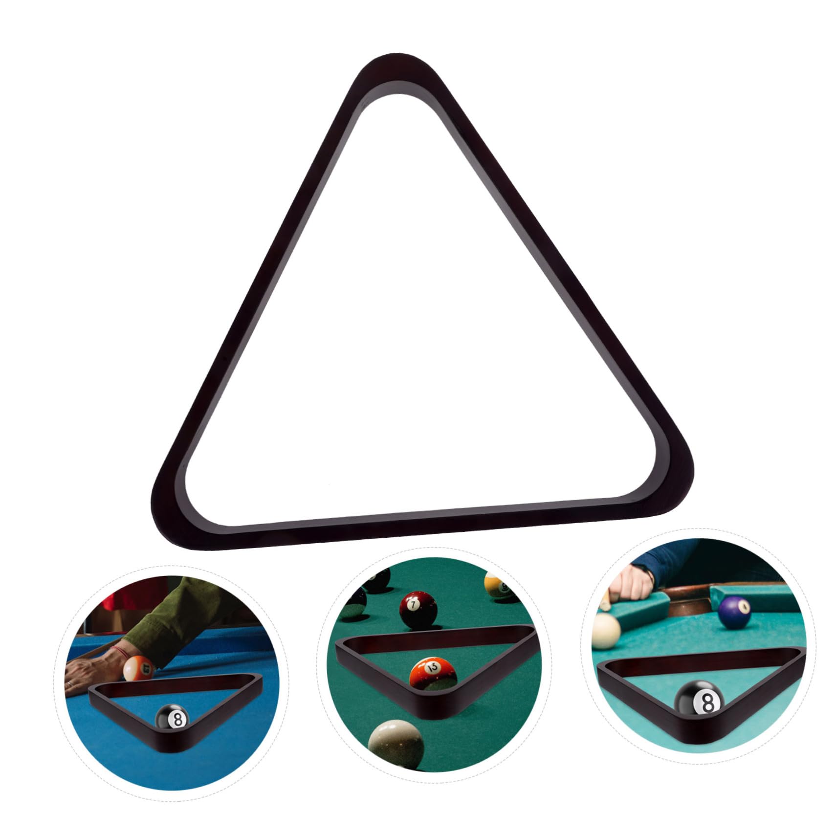 Totority Wooden Pool Table Billiards Ball Rack Triangle Billiard Organizer Set Pool Accessories for Home Party Club