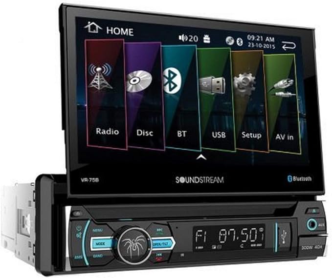 Soundstream VR75B Single DIN Bluetooth inDash DVD/CD/AM