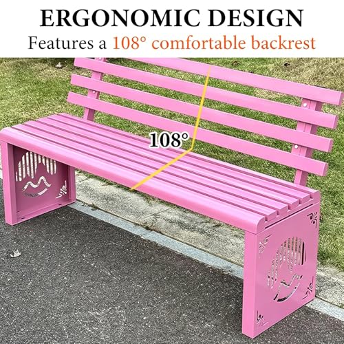 Banc de Jardin Robuste sans Entretien 2 Places Rouge - 5