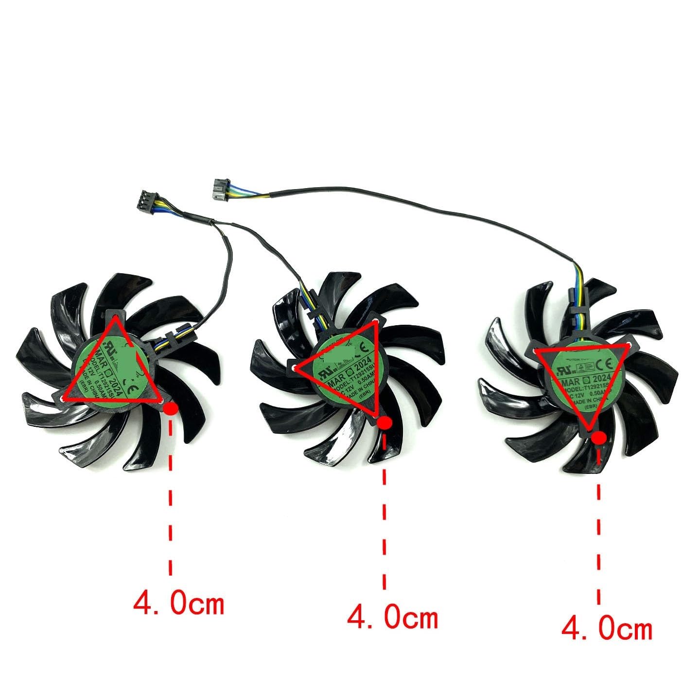 T129215SU do PNY RTX4060ti 4070 XLR8 Verto Triple Fan karta graficzna części laptopa (zestaw z trzema wentylatorami)