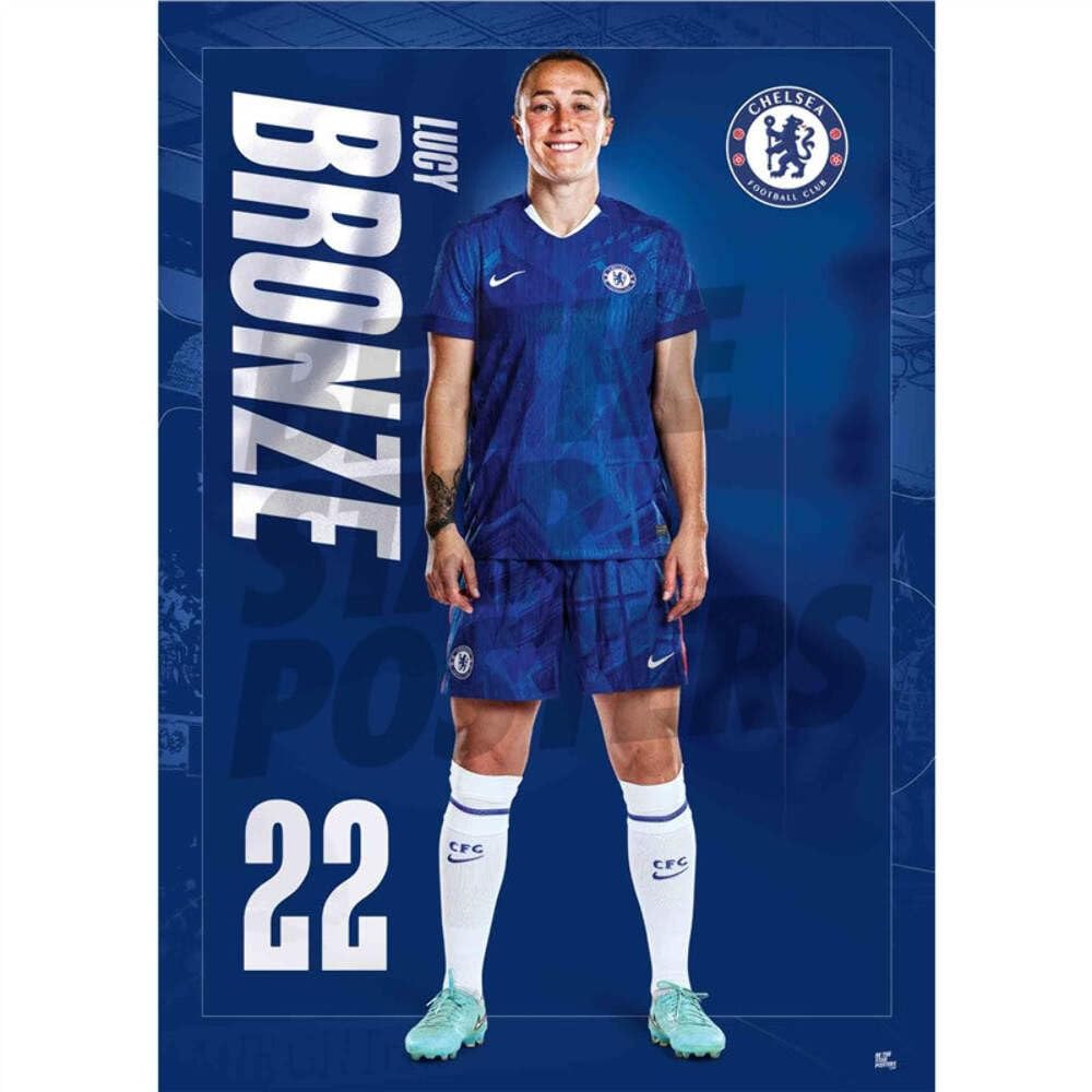 Chelsea Women FC Lucy Bronze 25/26 Headshot Poster Unframed A3