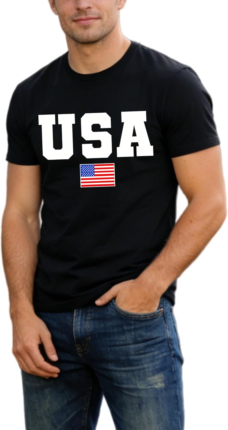 4th of July Shirts for Men USA Shirt American Flag Shirt Mens Patriotic T Shirts Independence Day Graphic Gifts Tee Tops