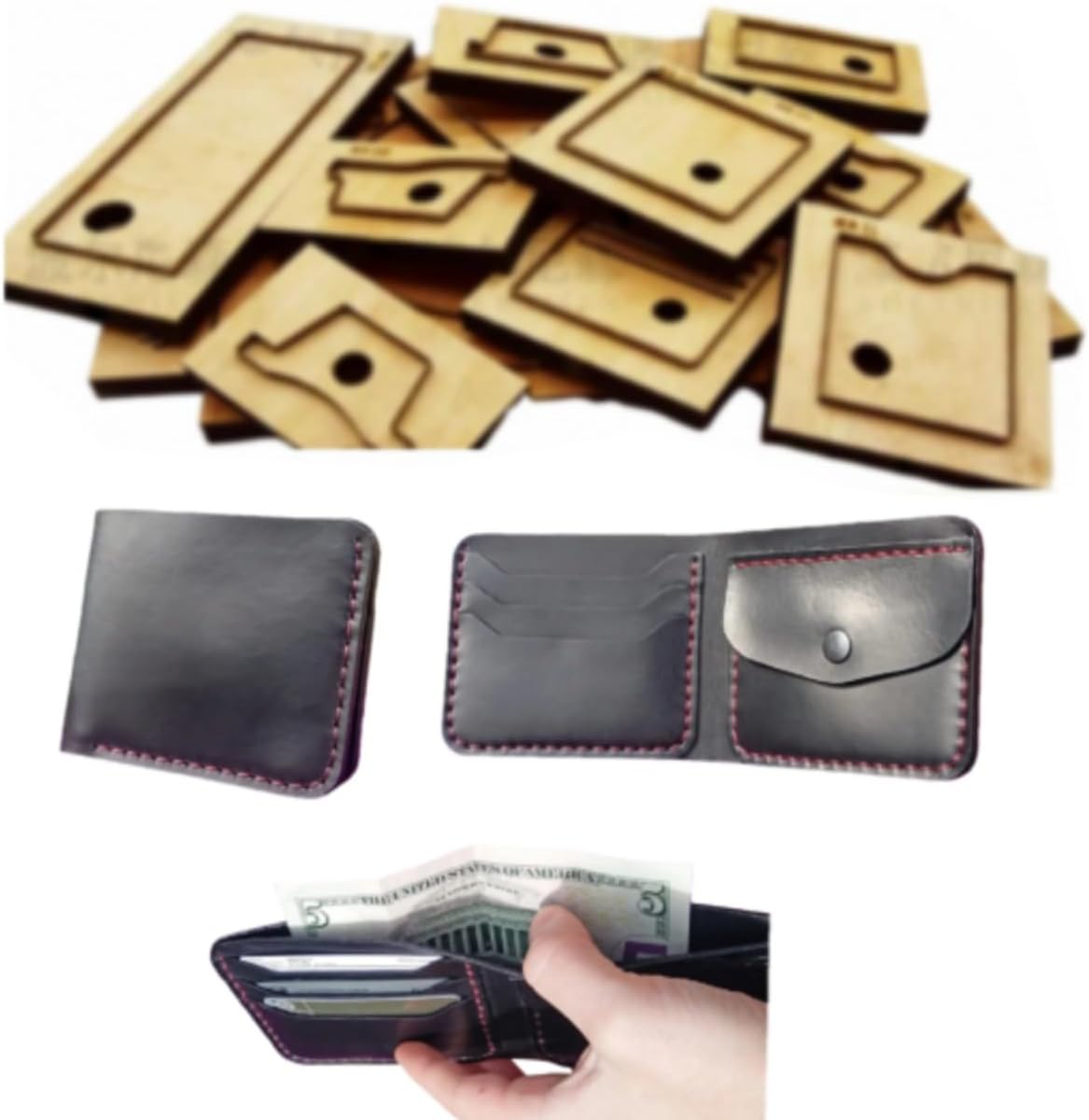 YJIUYUANQ Leather Metal Cutting Die DIY Stamping Punching Cutter Alloy Steel for Handmade DIY Wallet