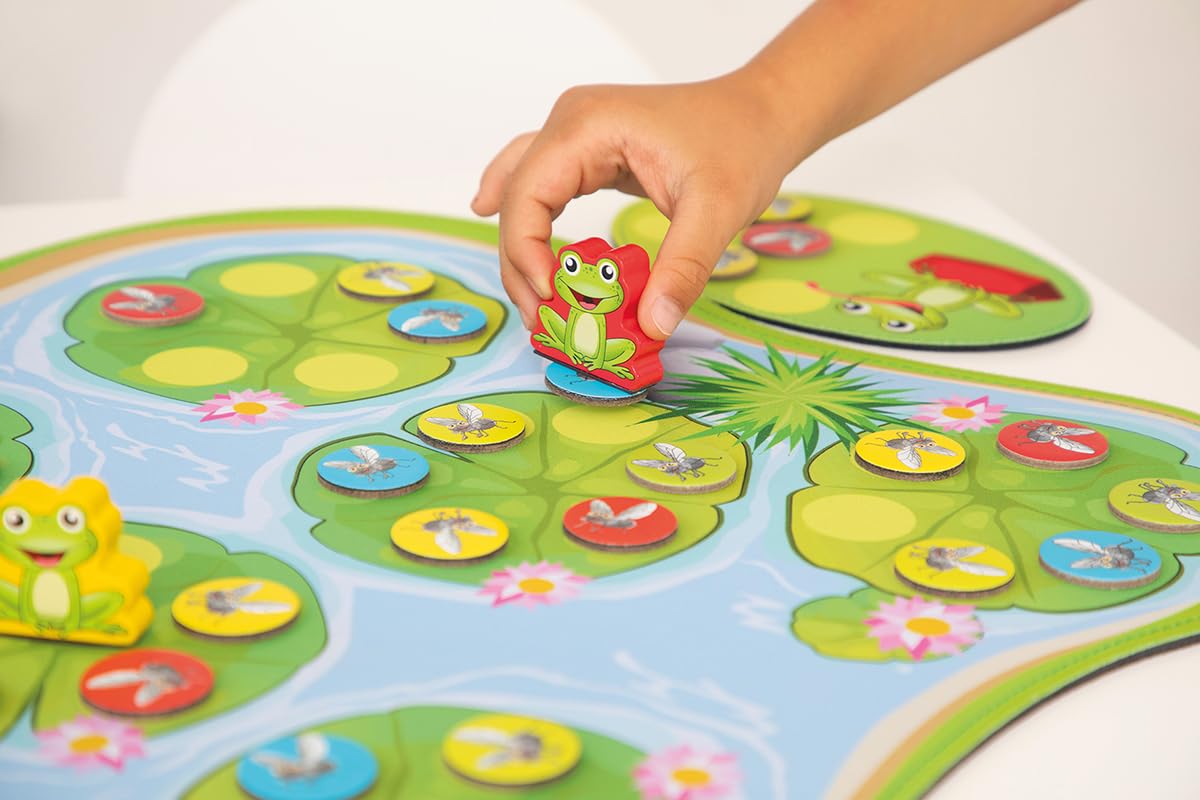 Beleduc Quaki - Tapis de Jeu de Grenouilles Magnétiques - Développement de la Mémoire et Apprendre Les Couleurs pour Enfants 3 Ans - Cadeau Fille Garçon - Jeu Éveil, Motricité