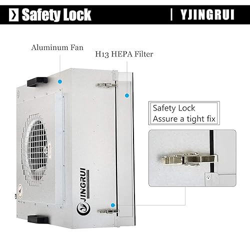 Miniatura 7 de 2 unidades de filtro de ventilador actualizado HEPA, filtro de flujo laminar, 22.6 x 22.6 pulgadas para clase 100  ISO 5 limpieza de sala