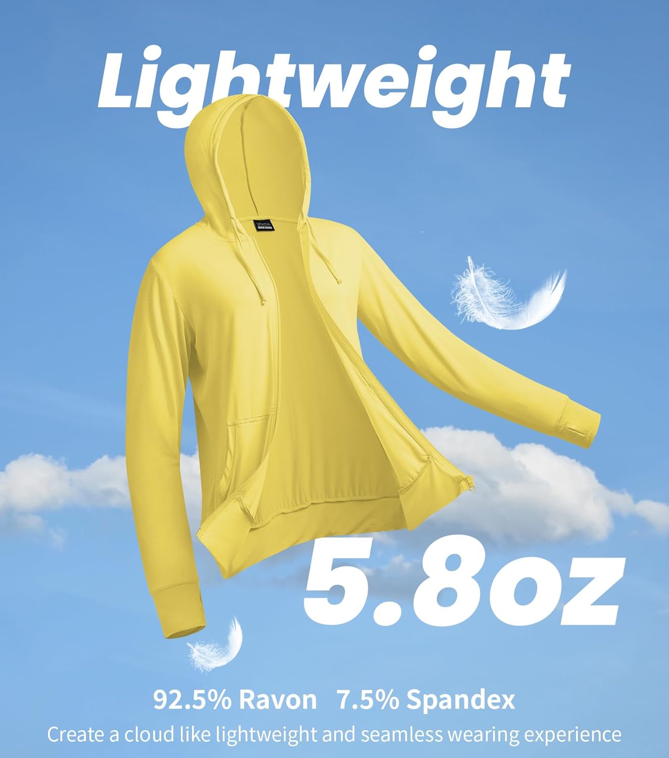 LETAOTAO Womens' Lightweight Zip Up Hoodies Stretch Thin Summer Jackets For Women - Image 3