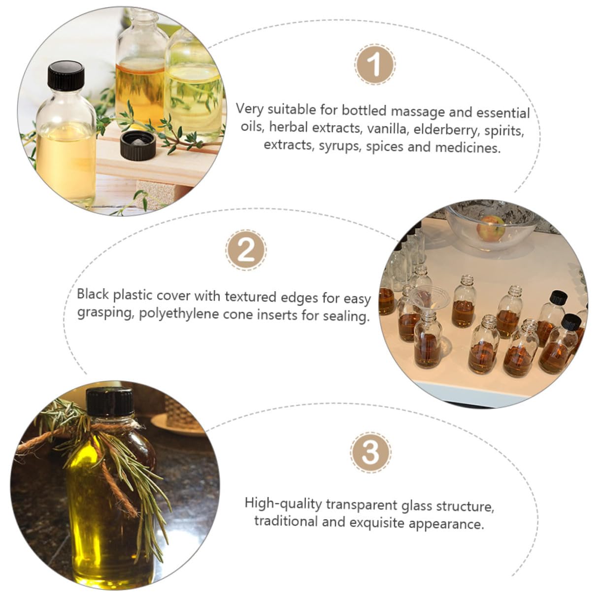 Hemobllo 12 Stück Glas Reagenzflaschen 120 Ml Transparent Probenfläschchen aus Langlebigem Glas Chemische Laborflaschen für Flüssigkeitsproben und Extrakte