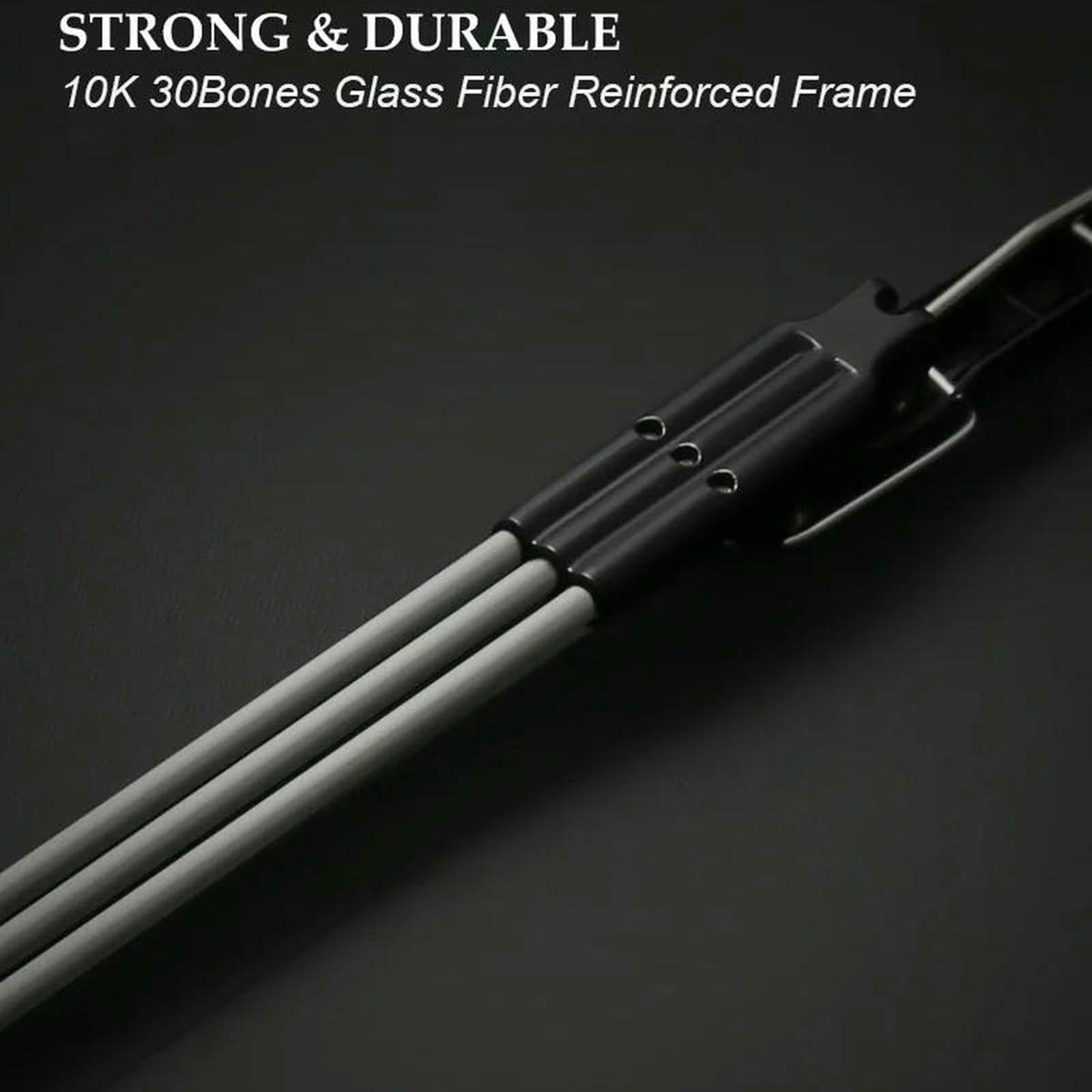 Ombrello Pieghevole Automatico Antivento A 30 Stecche per Uomo - da Golf Rinforzato E Resistente con Manico in Legno Curvo-125 Cm Nero