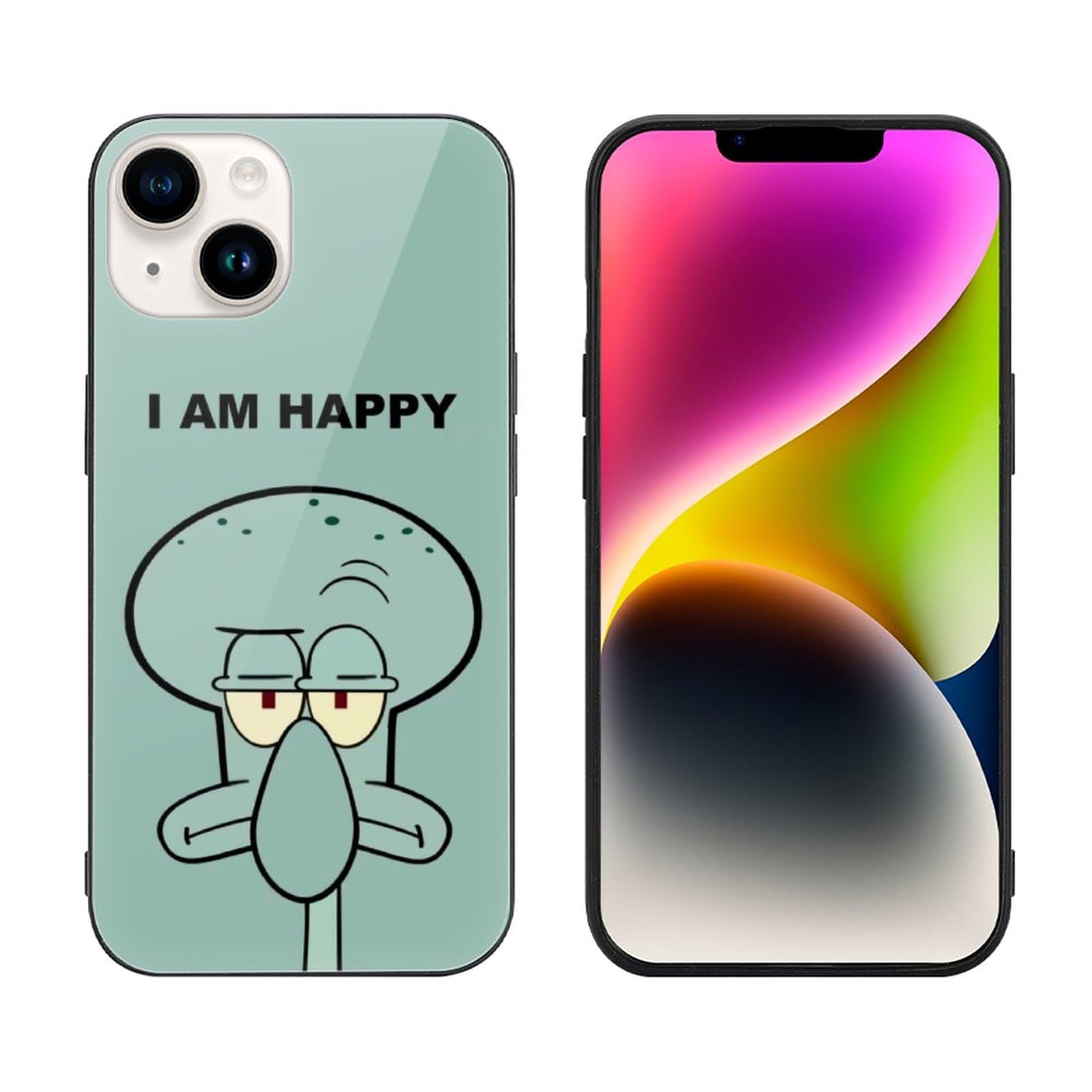 Amazon.co.jp: 【iPhone 14 ケース】 スポンジ ボブ イカルド フェイス 