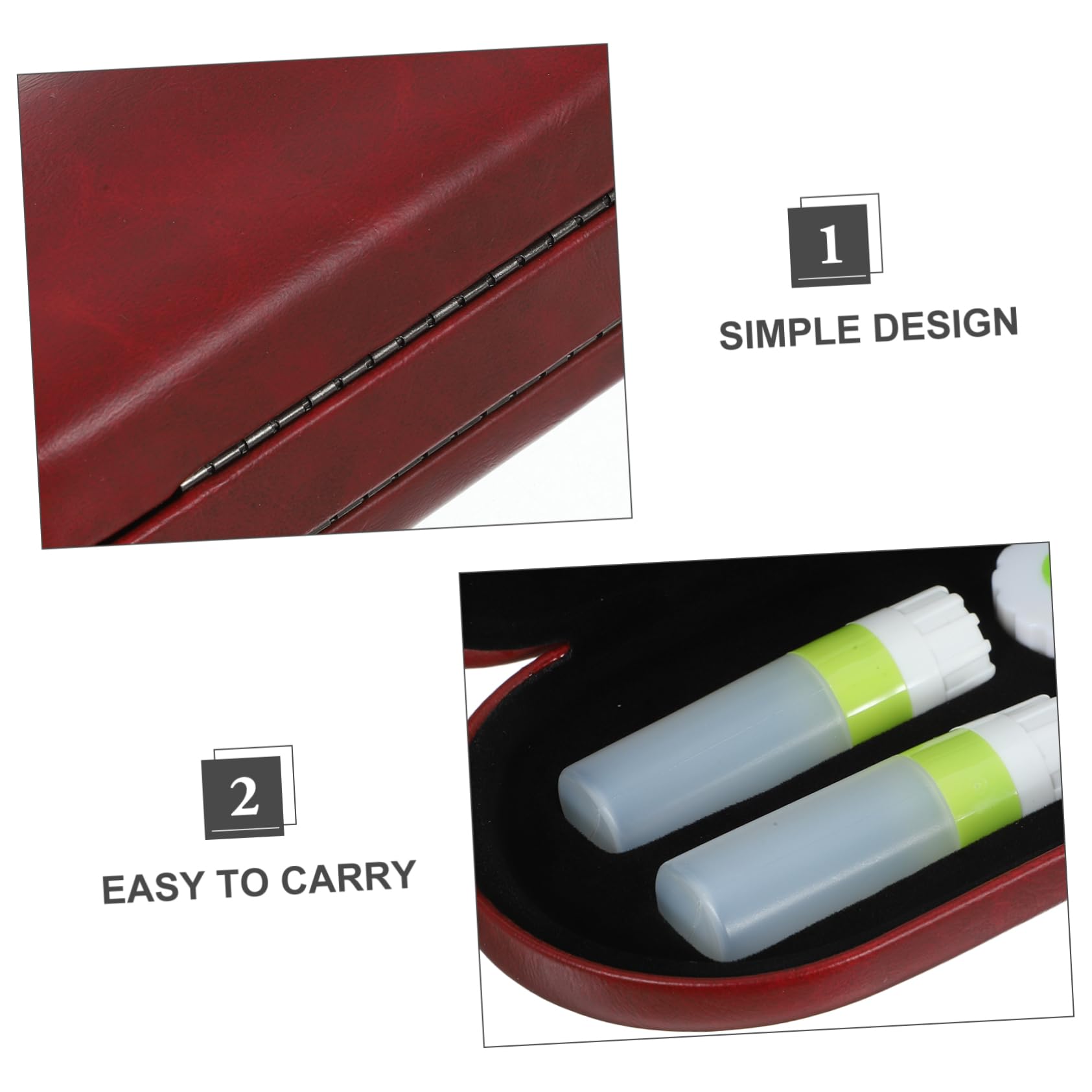 5sets Custodia Per Occhiali e Lenti Contatto Doppio Portatile Per Viaggi e Attività All Aperto Pu e Materiale Morbido Elegante