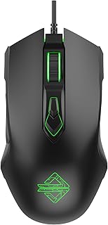 Lomiluskr AJ52 Gaming Mice Wired, Programmable 7 Buttons, Computer Mice with RGB LED Backlit, 500-2750 DPI Adjustable,for Windows/Mac OS/Linux (Black)