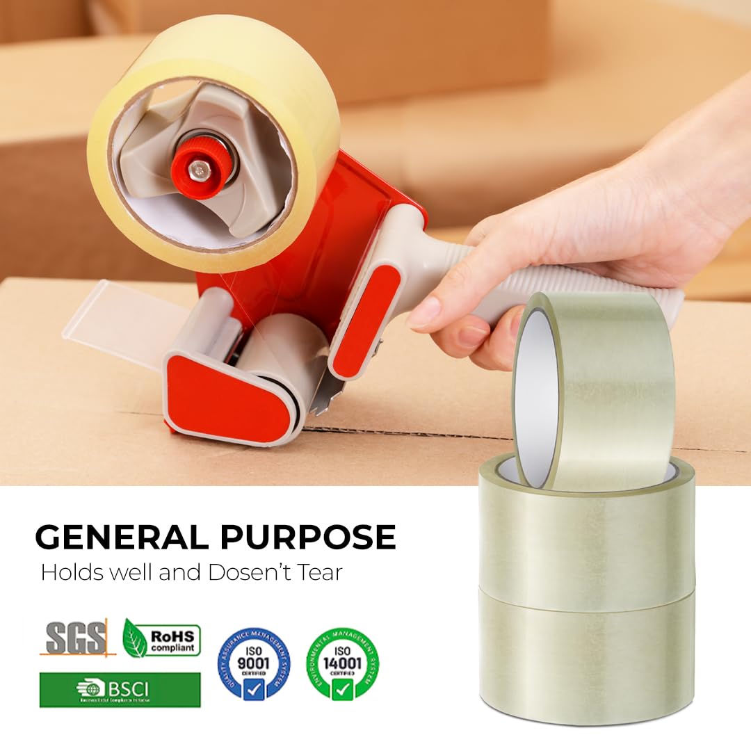 Wholesale 3 Inches 110rds Clear Packing Tape Rolls For Shipping, Moving Packaging