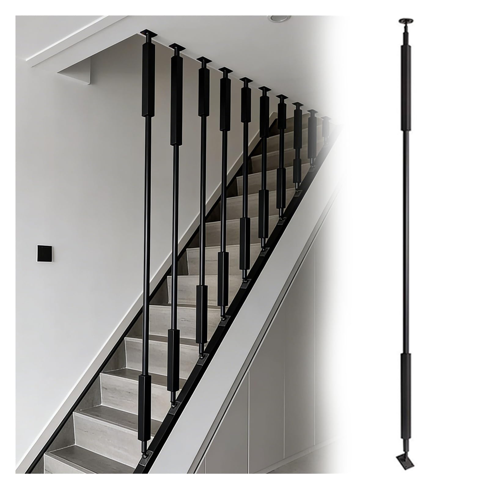 Balaustres para barandilla interior de escalera con soporte ajustable resistente