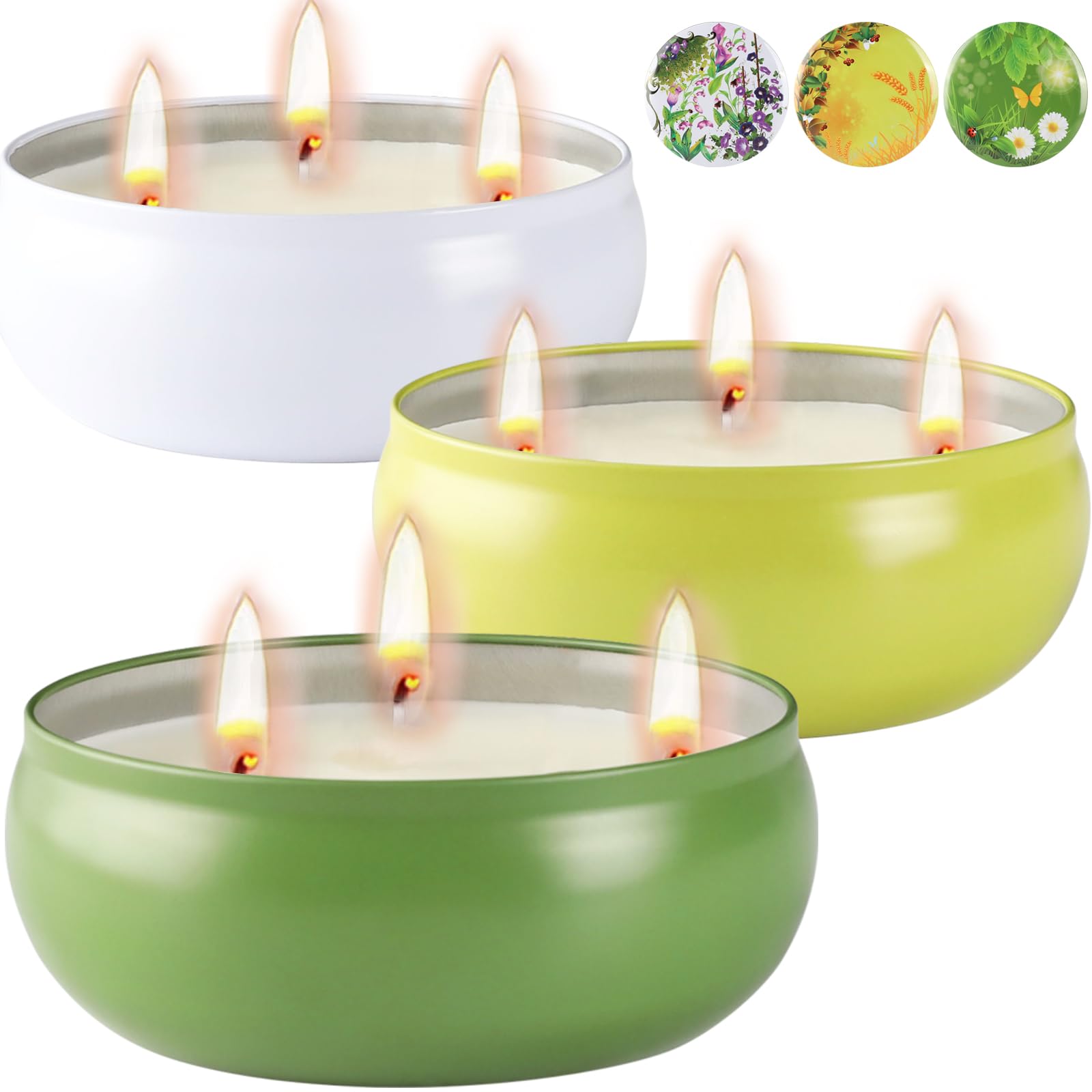 Amazon.com: Citronella Candles Outdoor, Large Citronella Candle Set 3 ...