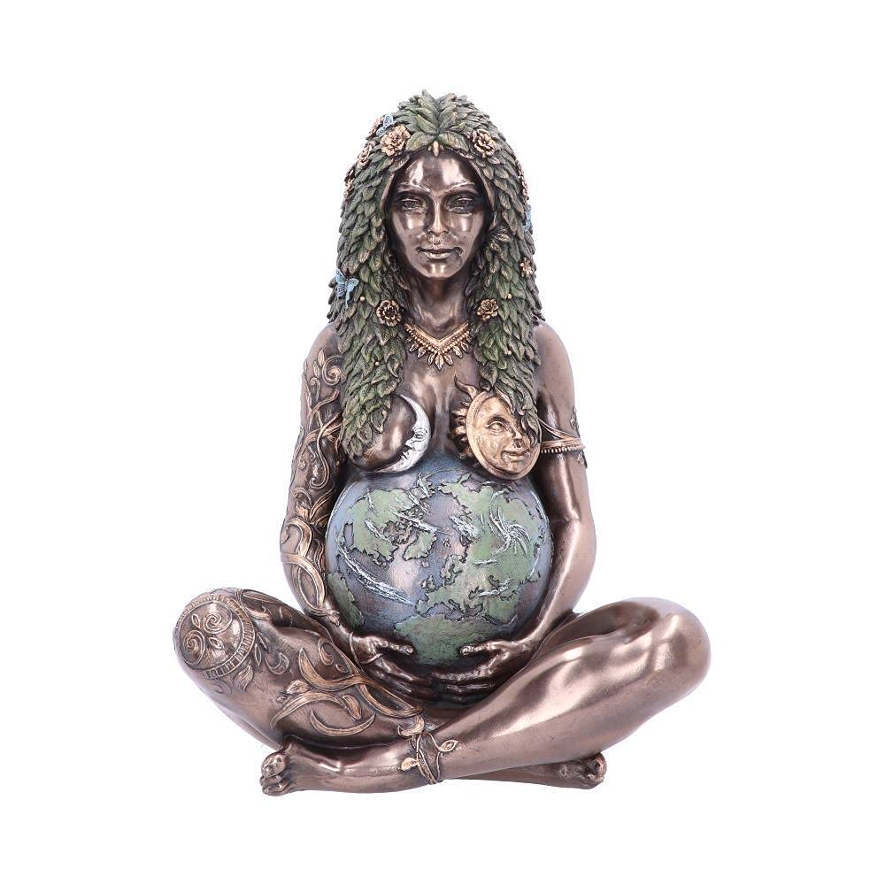 Blue Pirate Bronze/Green/Golden Mother Earth Art Statue 30Cm