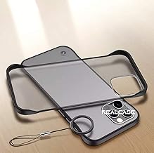 REALCASE iPhone 13 Pro Back Cover, Frameless TPU Bumper Cover Case Designed for iPhone 13 Pro 6.1 (F-Black)