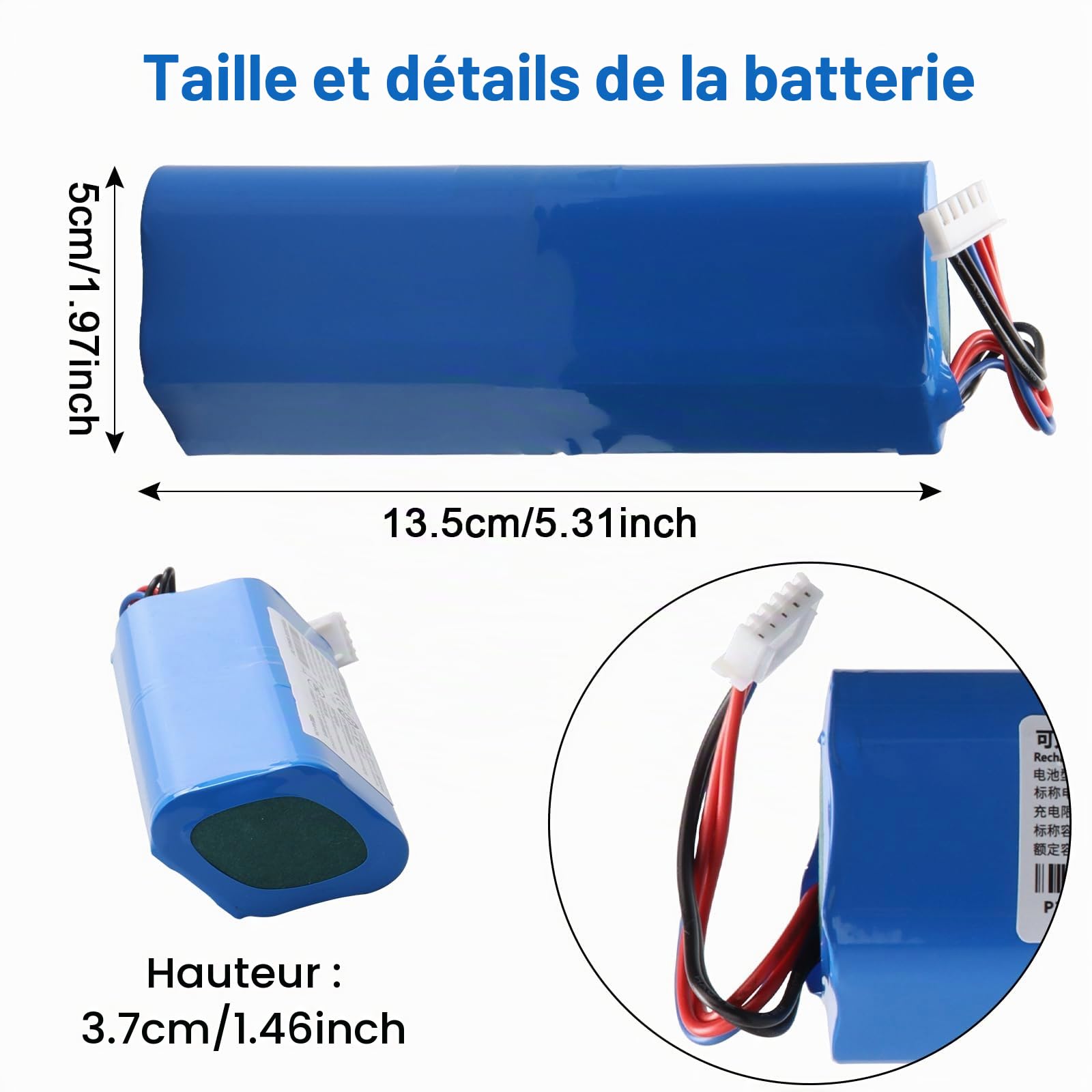 5200mAh S10-LI-144-5200 Batterie de Remplacement,Compatible avec Ecovacs Deebot T5 T8 T8+ T9 T9+,Deebot Ozmo 950 T10 T9 DX65 DX93 DX96 X1, Omni X1 Turbo X1 Plus DLX11-21/61 DBX11-11/21 Vacuum Cleaner