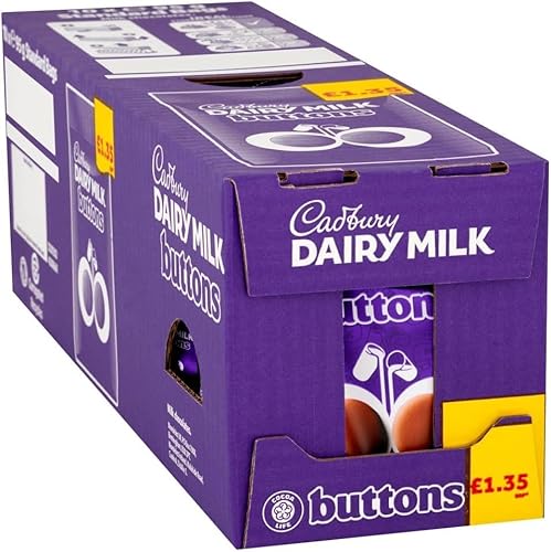 Dairy Milk Buttons Milk Chocolate Full Box, 10 x 85g - Perfect for Sharing, Gift, School, Office
