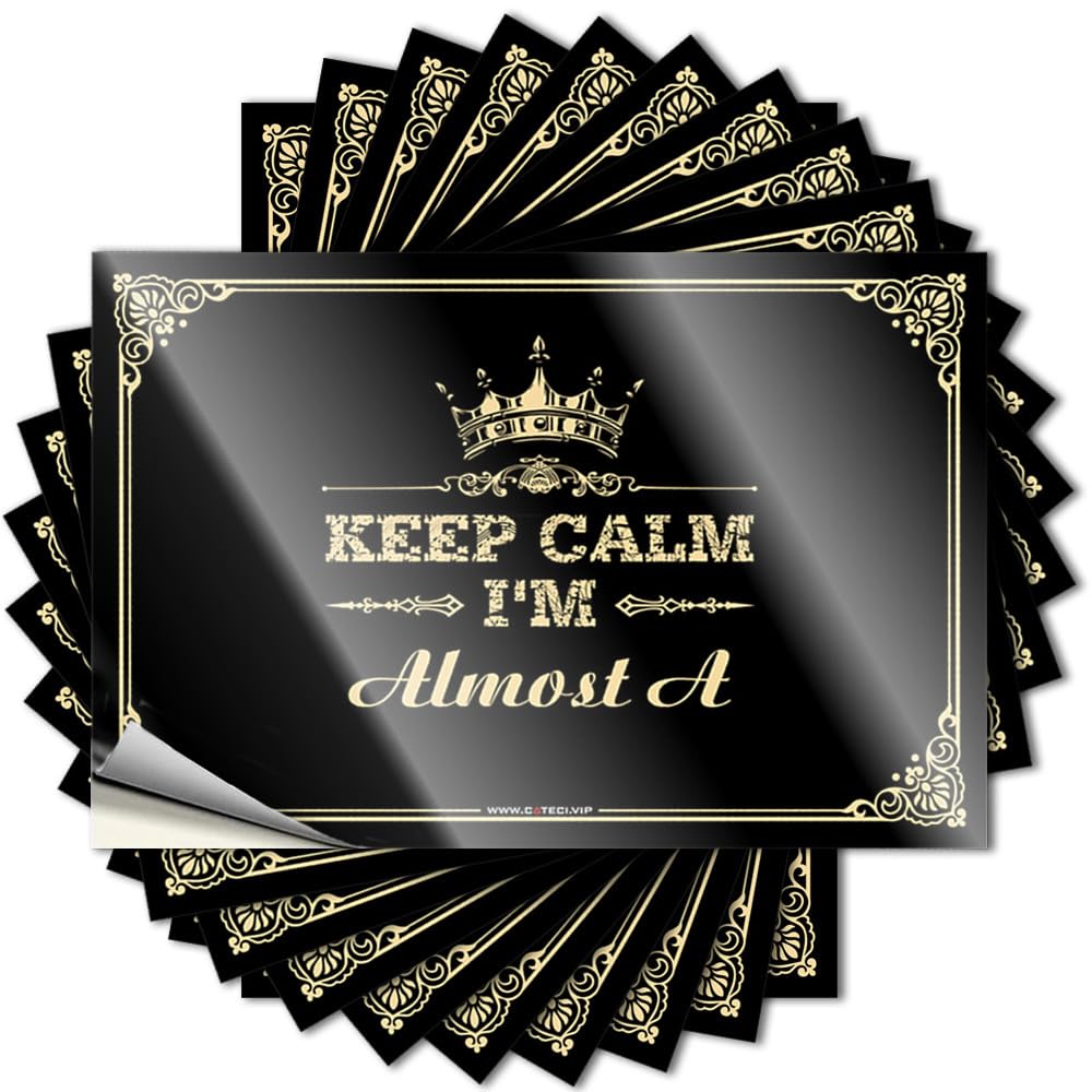 Unique Home Decor, Decal Absorbing Hat Keep Calm I'm Almost A | Big Waterproof Vinyl Stickers(12X18CM)