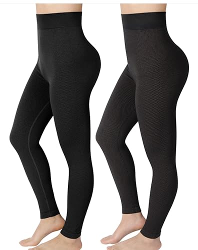Emooqi Yogahosen für Damen, Yoga Hose Hohe Taille Sportleggings für Fitness Joggen, Nahtlose Stretch Strumpfhose für Frauen von 50kg-54kg Cover